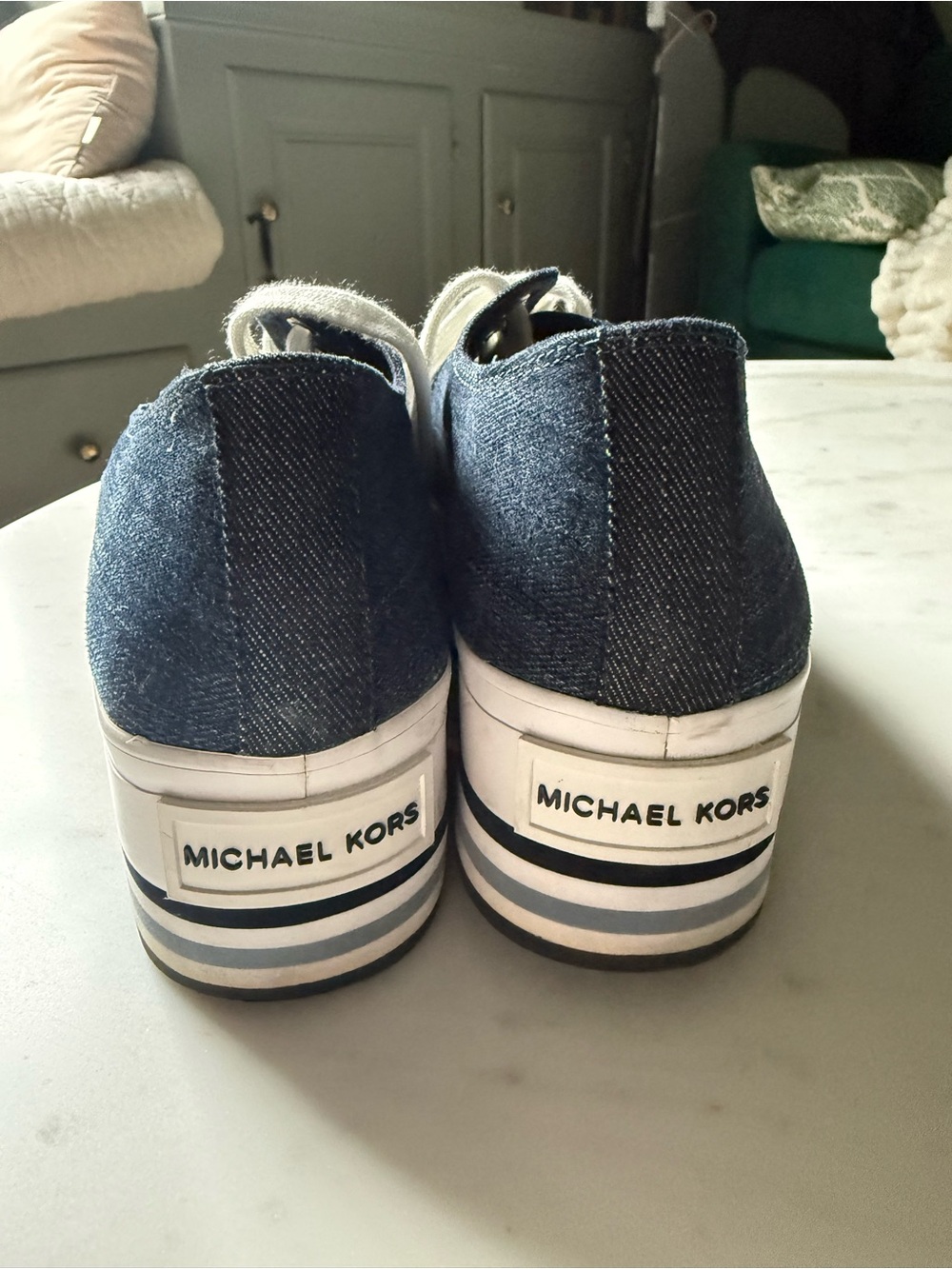 Michael Kors Kids' Denim Low-Top Sneakers - Blue